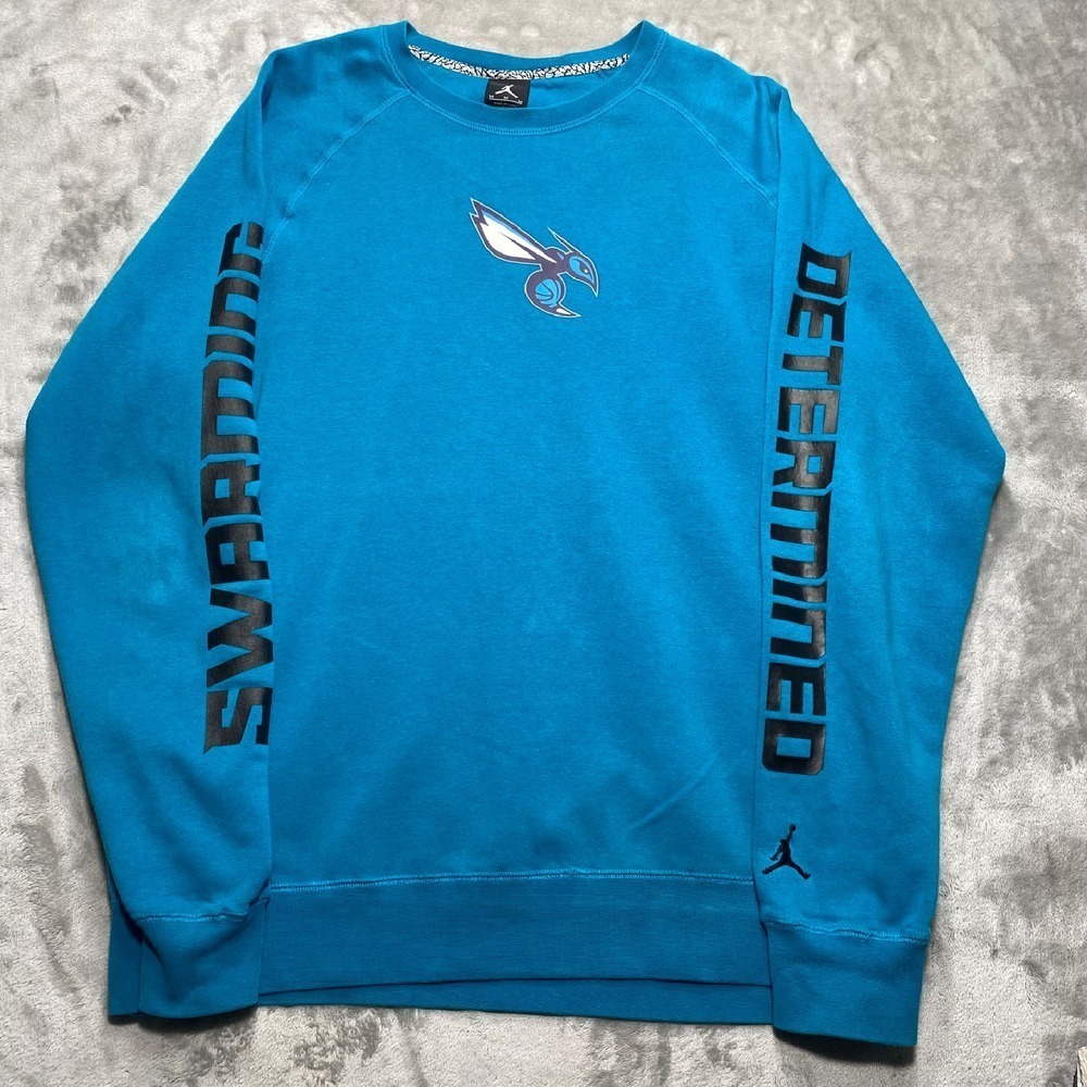 Nike Jordan Charlotte Hornets Sweatshirt M Crewneck‎ Pullover Jumpman